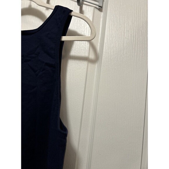 Vintage 90s Pluma Heavyweight Cotton USA Tank Muscle Tee Bodybuilder Navy Mens L - Picture 13 of 14